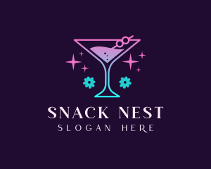 Cocktail Martini Drink logo design