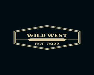 Western Cowboy Hexagon Ranch logo design