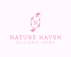 Nature Leaf Flower Decor logo design