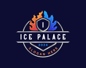 Fire Ice HVAC logo design