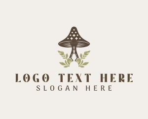 Mushroom Gardening Plant logo