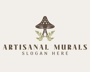 Mushroom Gardening Plant logo design