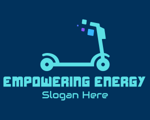 Digital Electric Scooter logo design