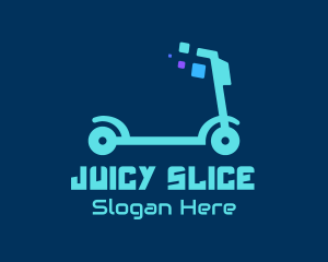 Digital Electric Scooter logo design