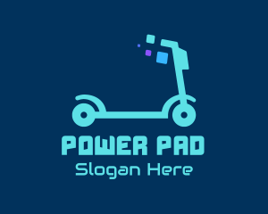 Digital Electric Scooter logo design