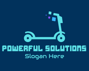 Digital Electric Scooter logo design