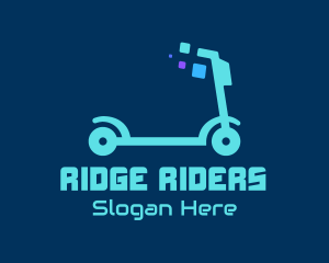 Digital Electric Scooter logo design