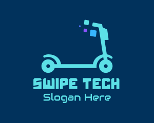 Digital Electric Scooter logo design