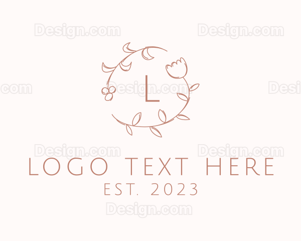 Organic Floral Feminine Cosmetics Logo