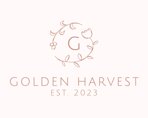 Organic Floral Feminine Cosmetics logo design