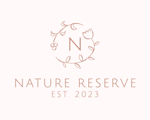 Organic Floral Feminine Cosmetics logo design