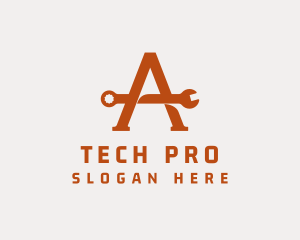 Technician Wrench Letter A logo