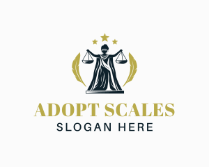 Justice Scale Woman logo design