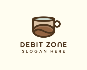 Coffee Bean Cup Cafe logo design