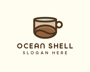 Coffee Bean Cup Cafe logo design