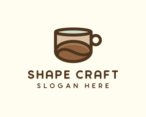 Coffee Bean Cup Cafe logo design