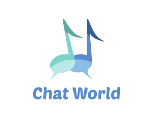 Music Note Chat logo design