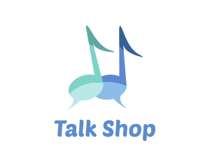 Music Note Chat logo design