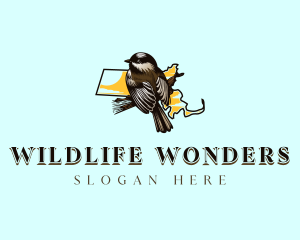 Massachusetts Chickadee Wildlife  logo design