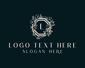 Floral Wedding Planner Wreath logo