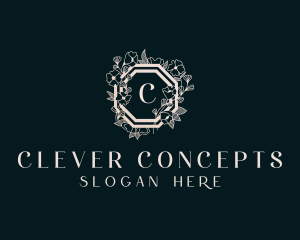 Floral Wedding Planner Wreath logo