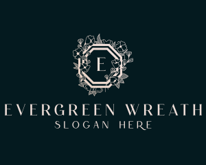 Floral Wedding Planner Wreath logo design