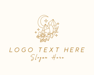 Moon Floral Precious Stone logo