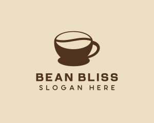 Coffee Bean Cup Cafe logo design