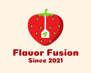 Strawberry Fruit Teabag logo design