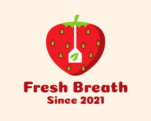 Strawberry Fruit Teabag logo design