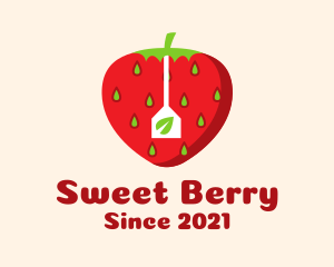 Strawberry Fruit Teabag logo design