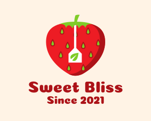 Strawberry Fruit Teabag logo design