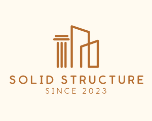 Pillar Building Structure logo design