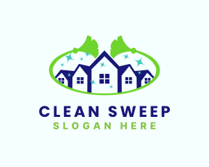 Mop Housekeeping Cleaning  logo design