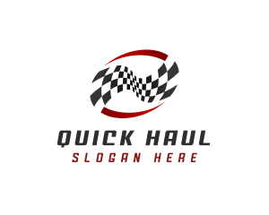 Tournament Racing Flag logo design