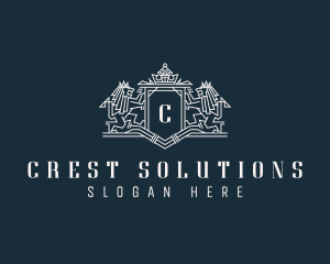 Artisanal Lion Crest logo design