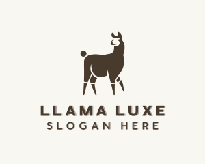 Animal Zoo Llama logo design