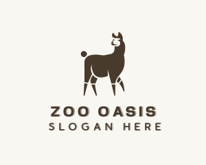 Animal Zoo Llama logo design