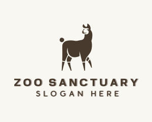 Animal Zoo Llama logo design