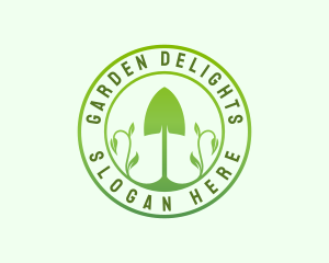  Plant Shovel Gardening logo design