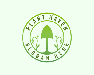  Plant Shovel Gardening logo design