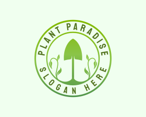  Plant Shovel Gardening logo design