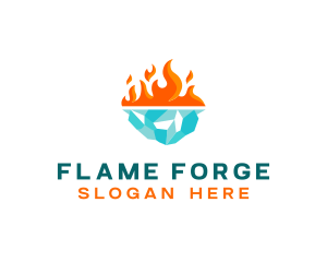 Fire Ice Ventilation logo design