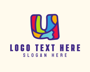 Colorful Letter U logo