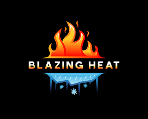 Fire Ice HVAC logo design