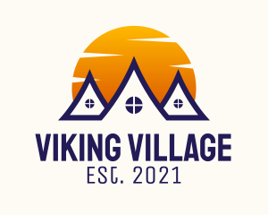 Sunset Village Realty logo design