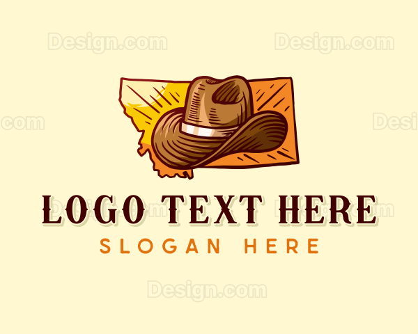 Montana Cowboy Hat Logo