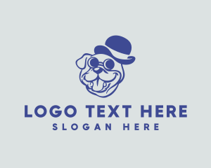 Pet Bulldog Bowler Hat logo