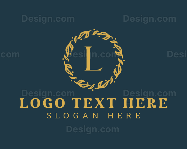 Elegant Foliage Wreath Logo