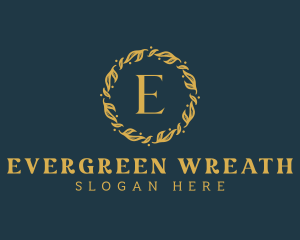 Elegant Foliage Wreath logo design